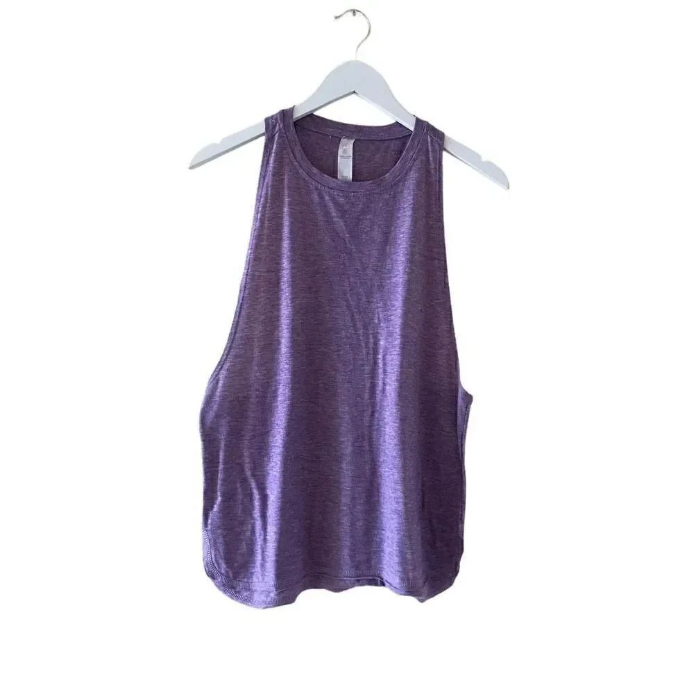 Icyzone Lavender Women’s Racerback Athletic Sleeveless Soft Tank Top SZ S #1118